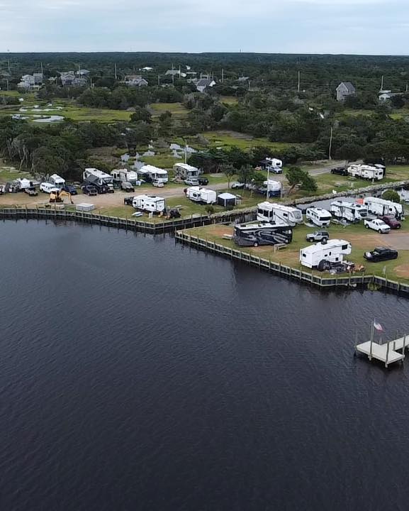 Aerial view of Frisco Woods Campground