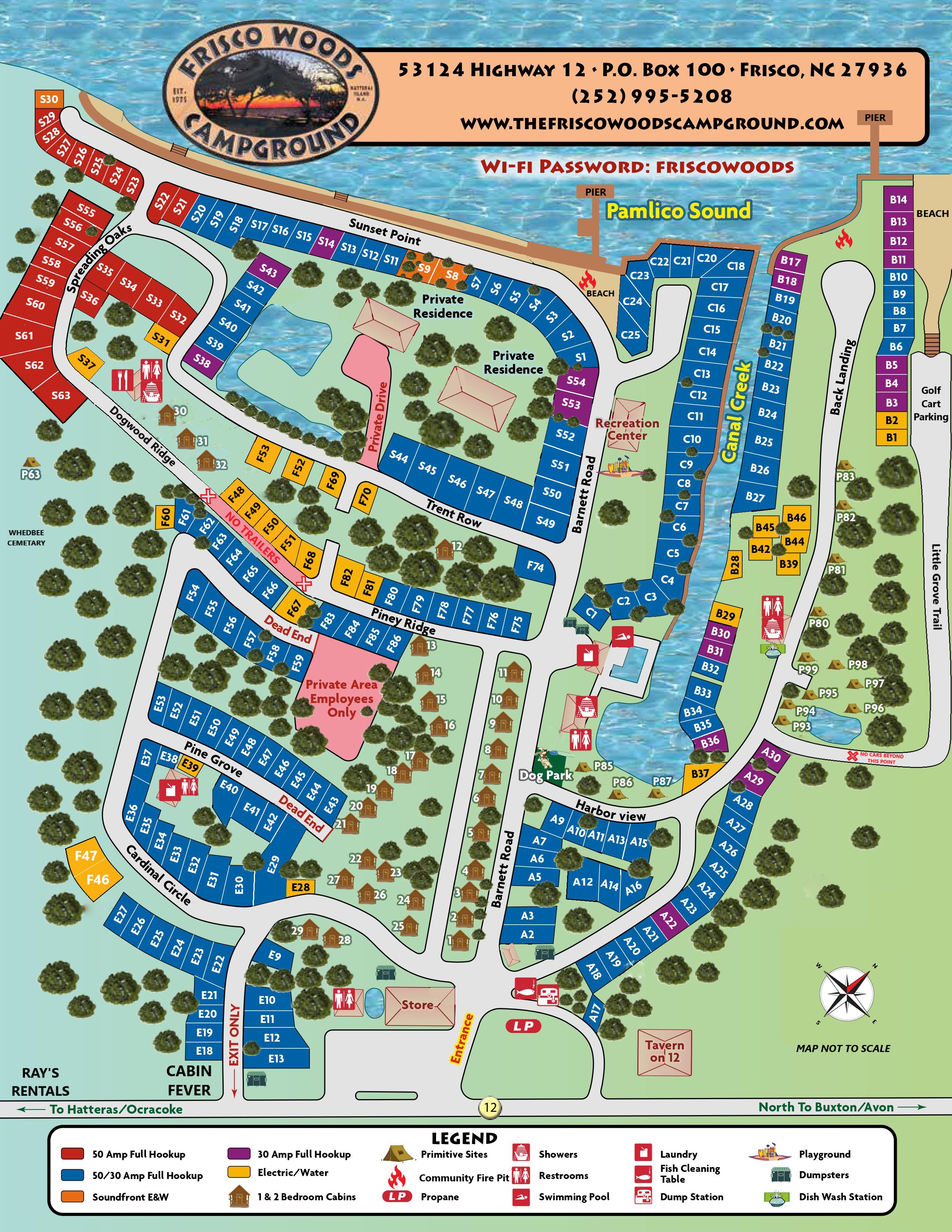 Image of Frisco Woods Campground Map