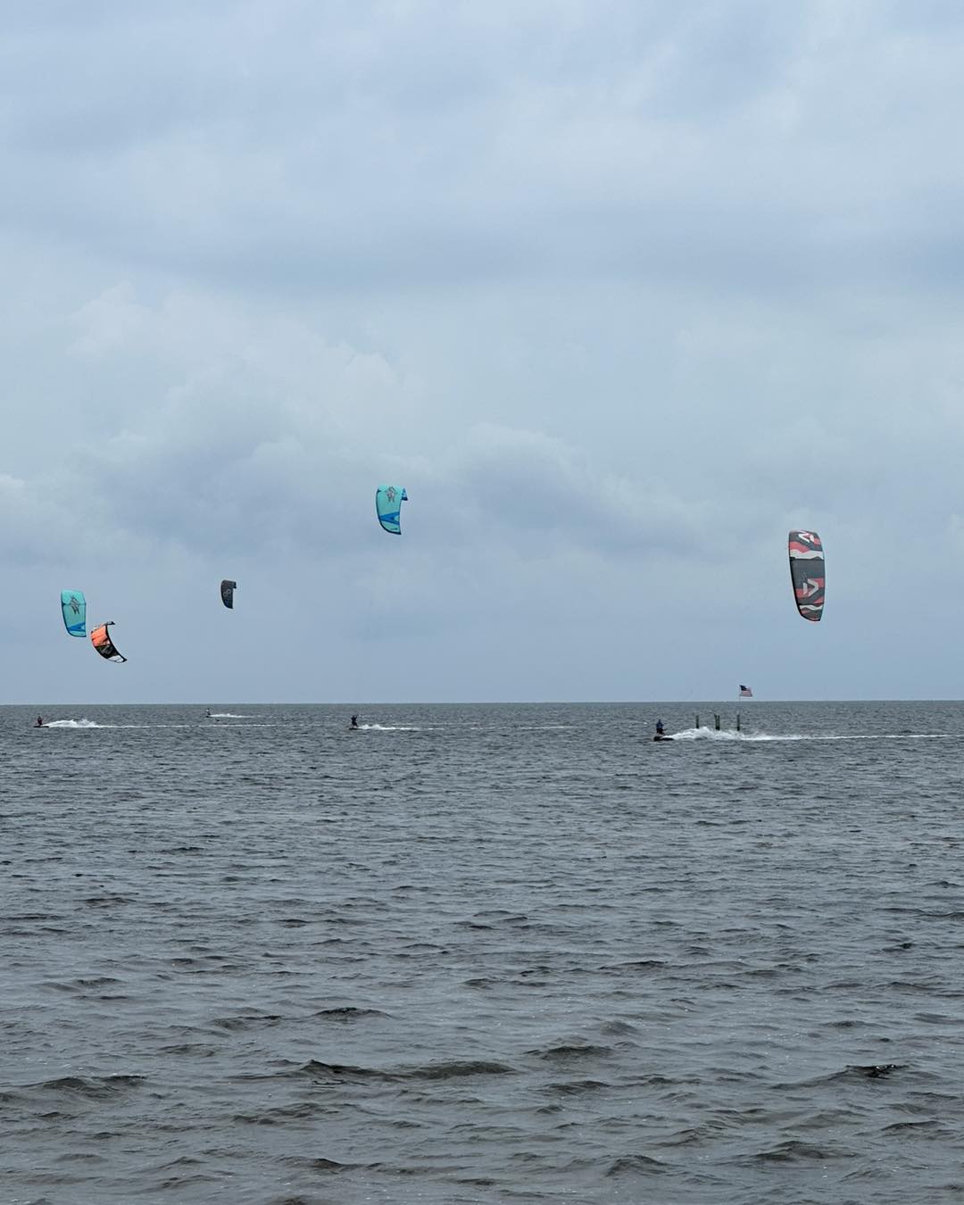 Image of kite boarders at Frisco Woods Campground