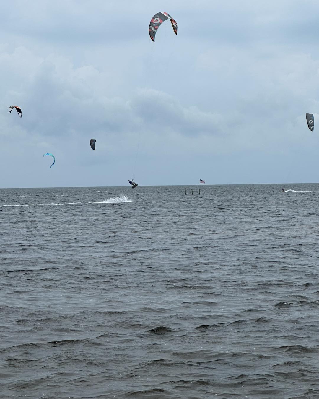 Image of kite boarders at Frisco Woods Campground