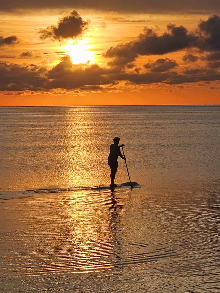 Image of paddle boarder at Frisco Woods Campground