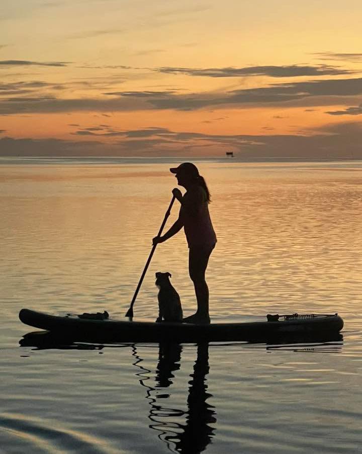 Image of paddle boarder at Frisco Woods Campground
